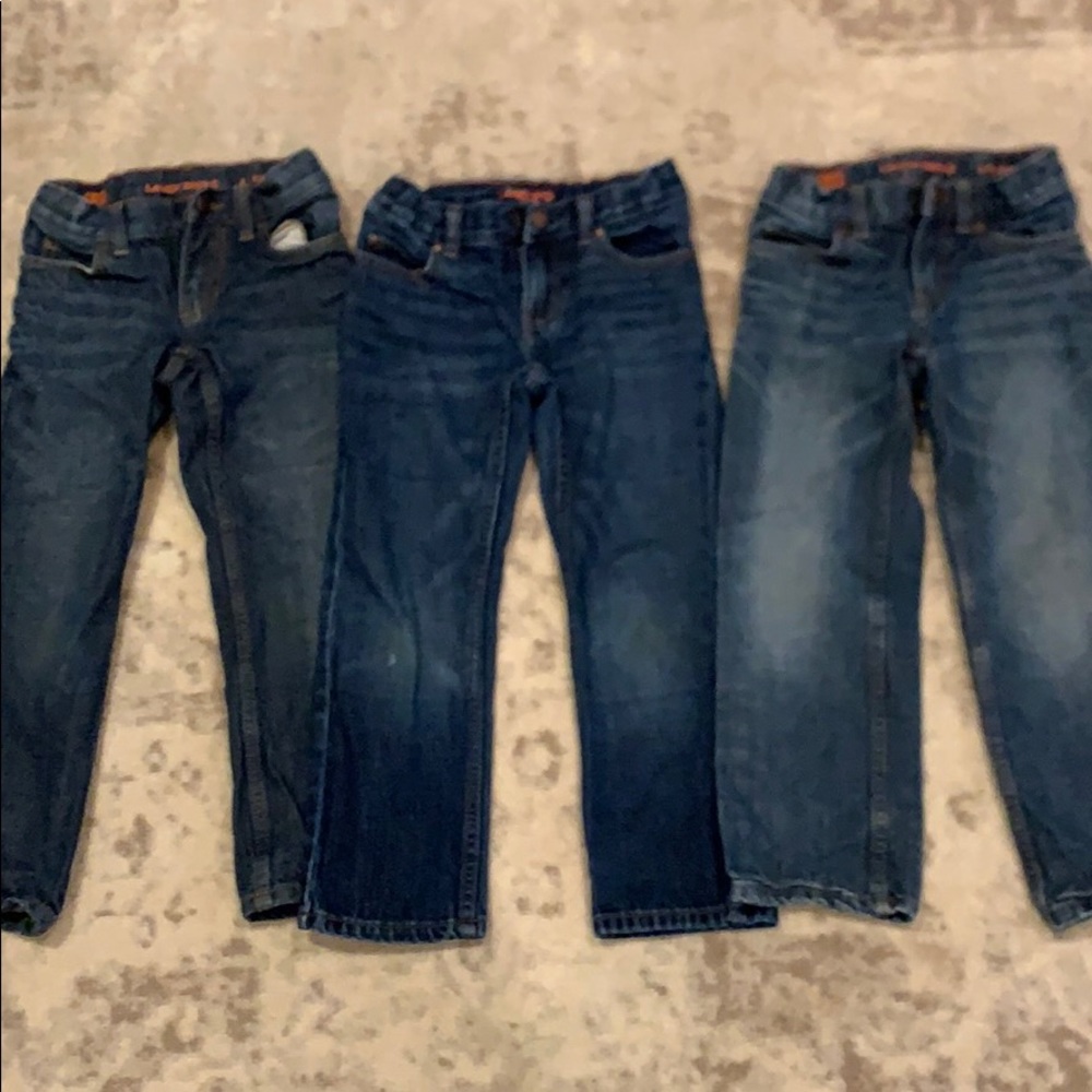 3 PAIRS Lands End Boys Classic Jeans - Size 5